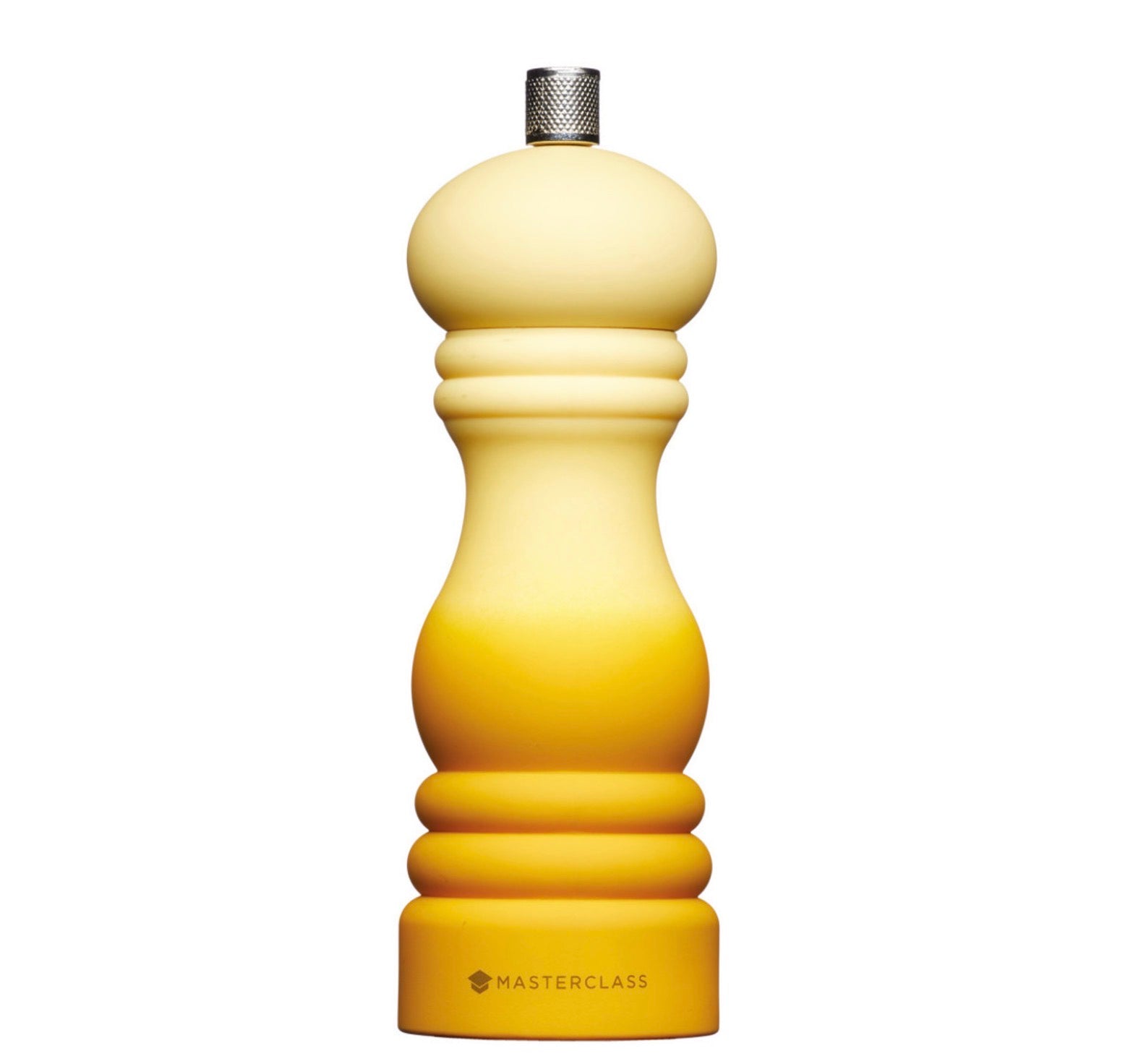 MasterClass Salt or Pepper Mill Soft Touch Ombre Mustard 17cm