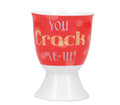 KitchenCraft Porcelain 'You crack me up' Egg Cup