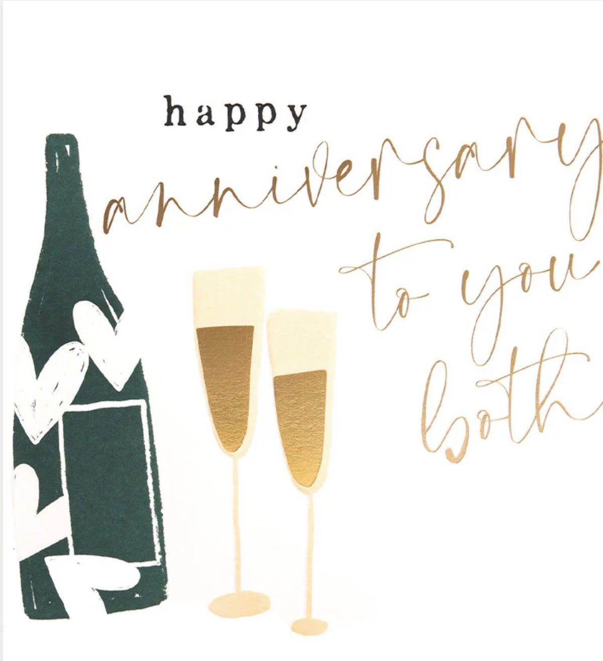 Caroline Gardner Champagne To You Both Anniversary Card