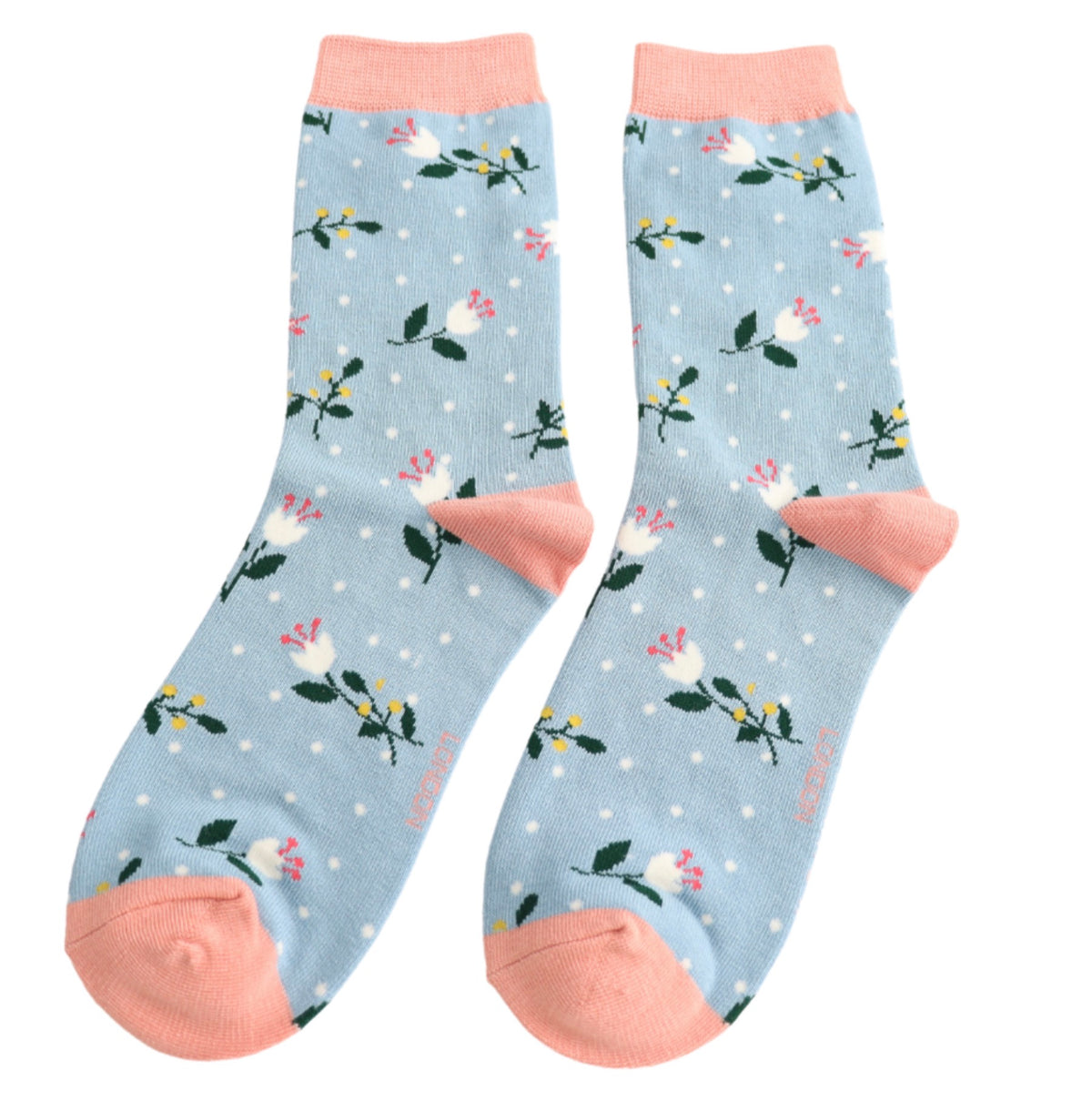 Miss Sparrow Buds & Berries Socks Blue