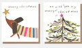 Caroline Gardner Tree & Sausage Dog Mixed Charity Christmas Cards Pack of 8