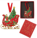 Xmas Treasures Santas Sleigh Boxed Hanging Decoration