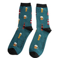 Mr Sparrow Here’s to Beer Socks Teal