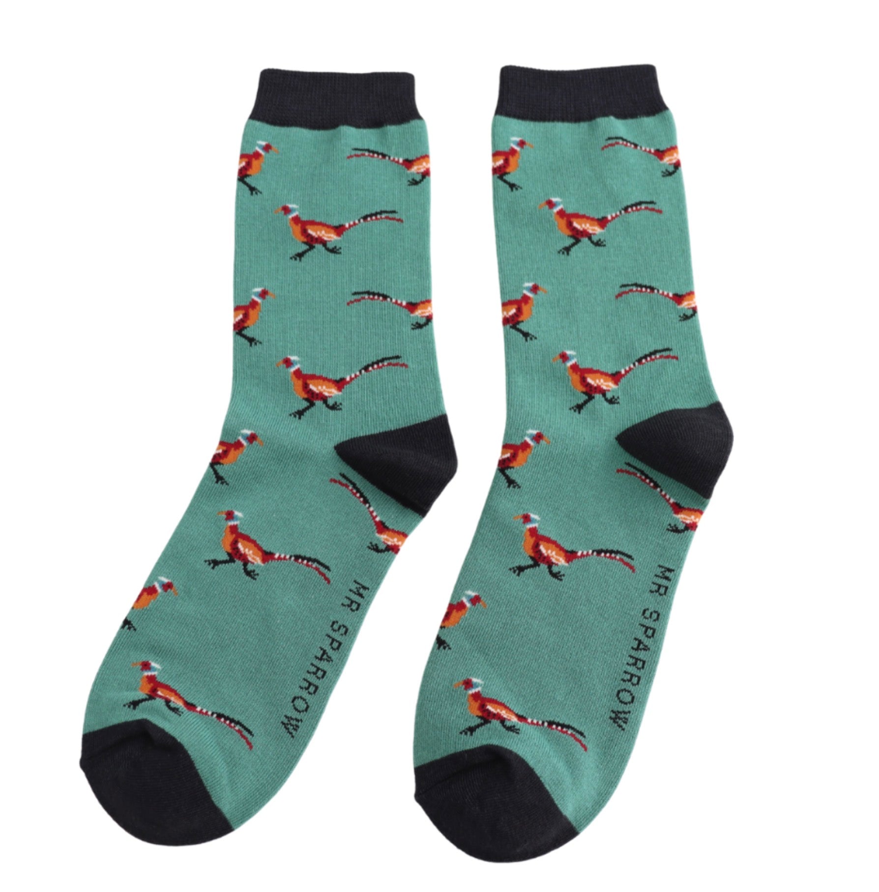 Mr Sparrow Pheasants Socks Green