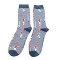 Mr Sparrow Rugby Scene Socks Dusky Blue