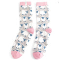 Miss Sparrow Fluffy Happy Sheep Socks Grey