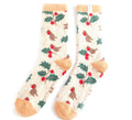Miss Sparrow Fluffy Winter Hedgerow Socks Silver