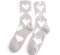 Miss Sparrow Fluffy Hearts Socks Grey