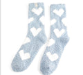 Miss Sparrow Fluffy Hearts Socks Denim