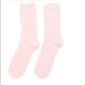 Miss Sparrow Fuzzy Plain Socks Dusky Pink