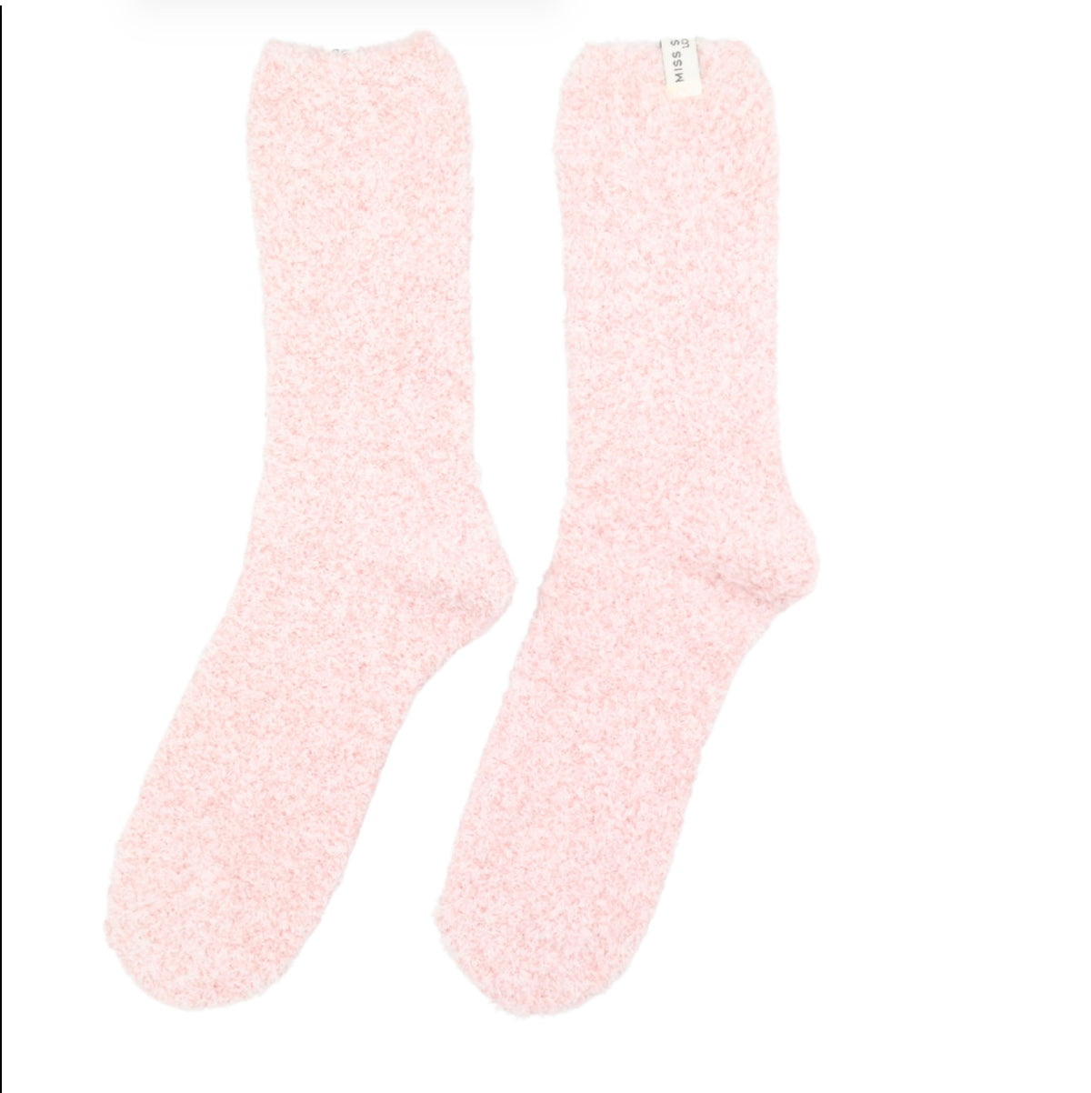 Miss Sparrow Fuzzy Plain Socks Dusky Pink