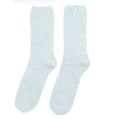 Miss Sparrow Fuzzy Plain Socks Duck Egg