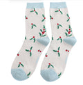 Miss Sparrow Holly Sprigs Socks Silver