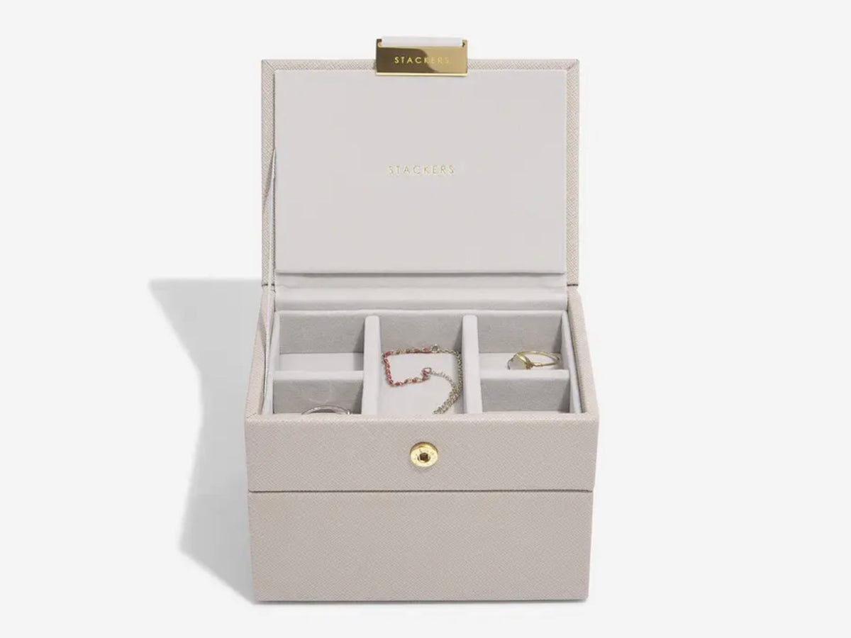 Stackers Taupe Micro Jewellery Box Set of 2