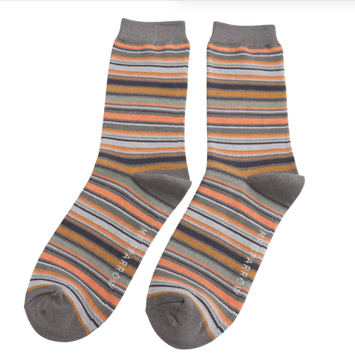 Mr Sparrow Stripes Socks Grey