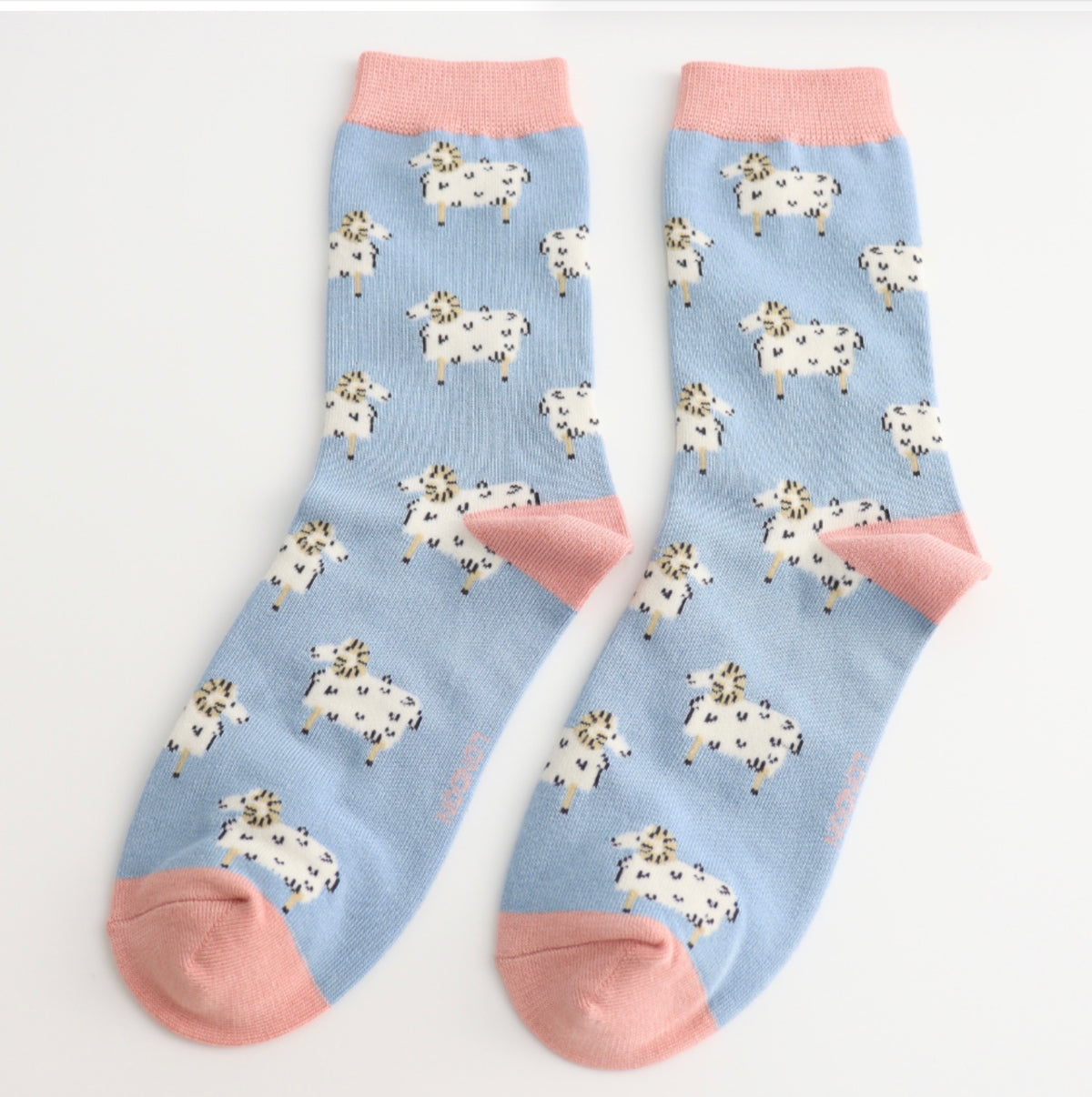 Miss Sparrow Rams Socks Powder Blue