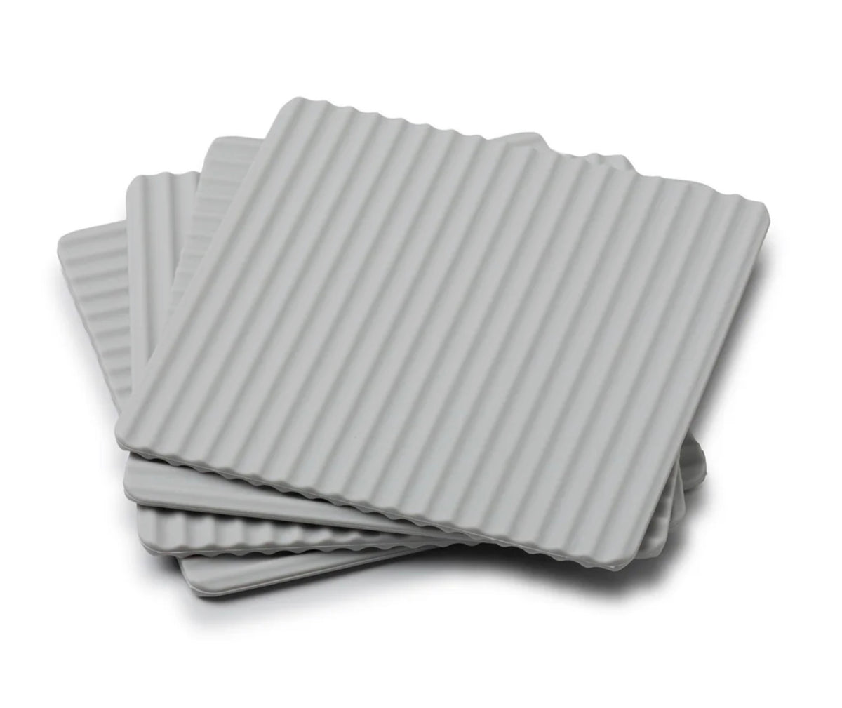 Zeal Silicone Drinks Coasters, Set of 4 French Grey