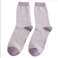 Miss Sparrow Simple Stripe Lavender Socks
