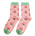 Miss Sparrow Jolly Santa Socks Dusky Pink