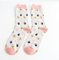 Miss Sparrow Paws & Stripes Socks Silver