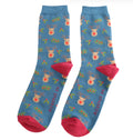 Mr Sparrow Reindeer & Holly Socks Teal