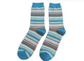Mr Sparrow Multi Stripes Socks Teal