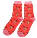 Miss Sparrow Reindeer Socks Red