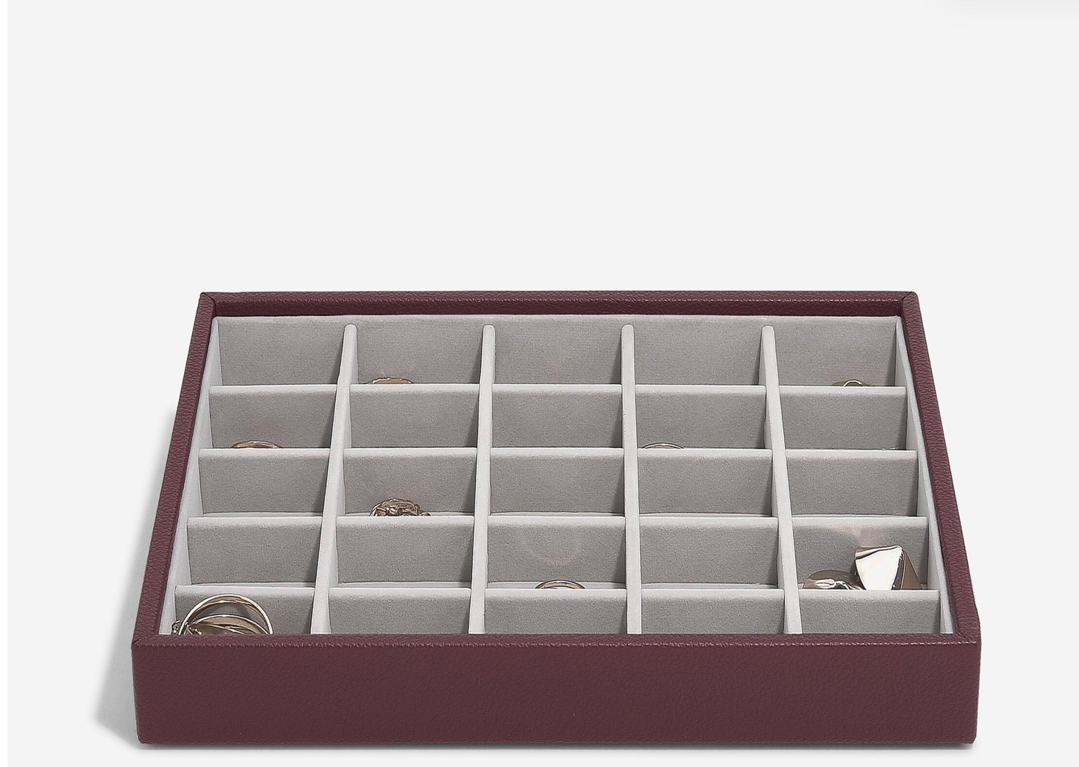 Stackers Classic Trinket Layer Burgundy Pebble