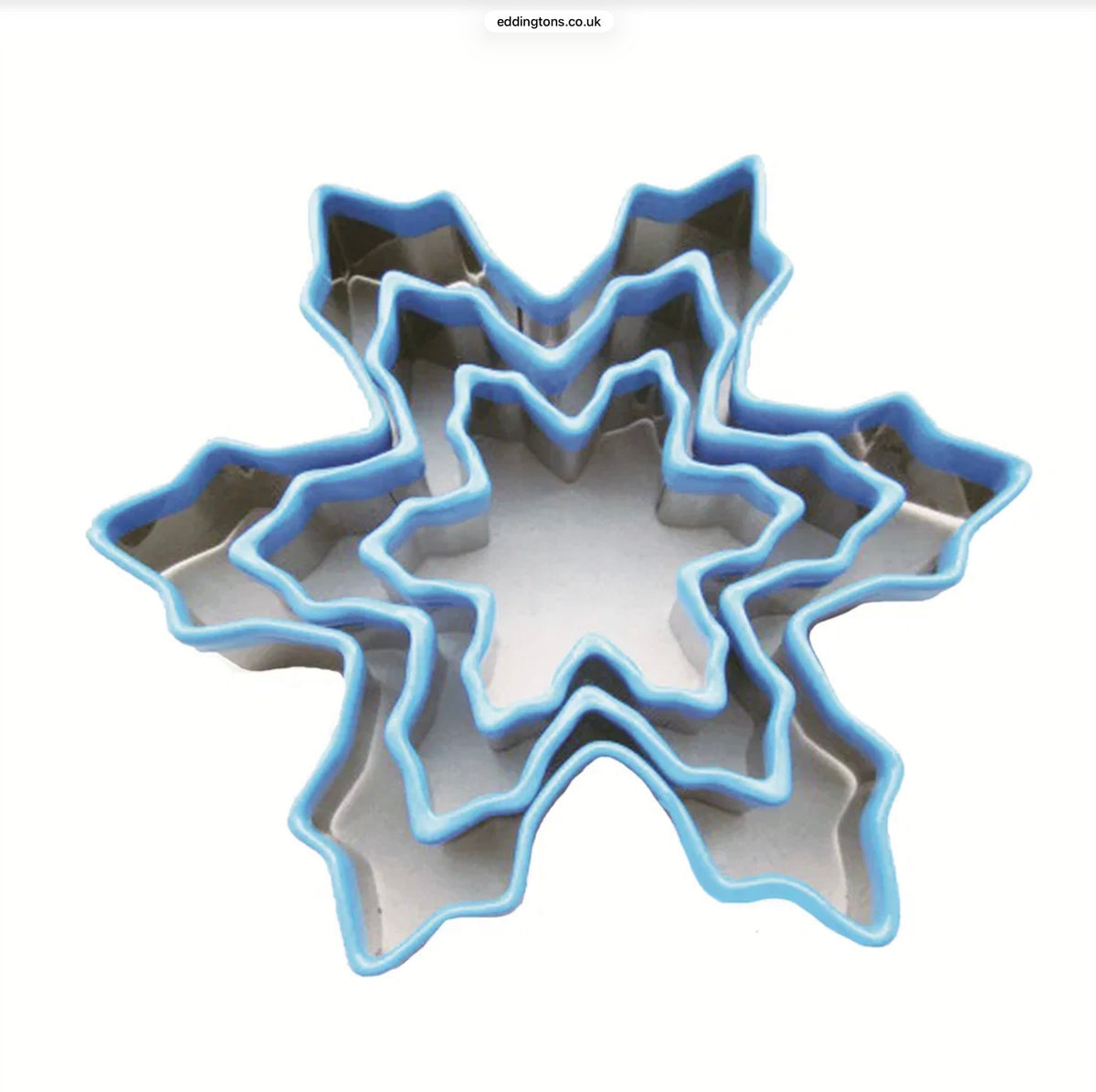 Eddingtons Snowflake Cutters With Blue Top 3 Pieces