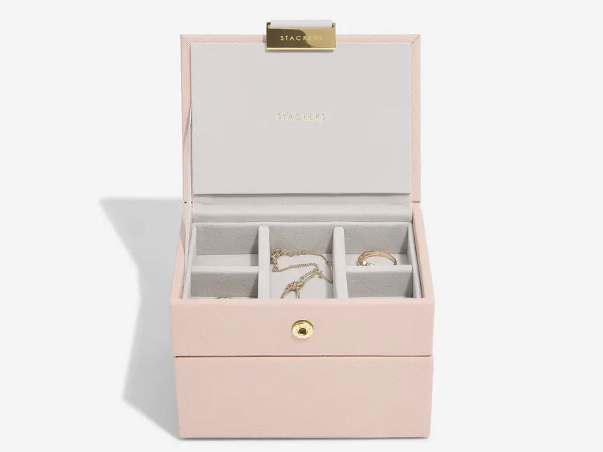 Stackers Blush Micro Jewellery Box Set of 2