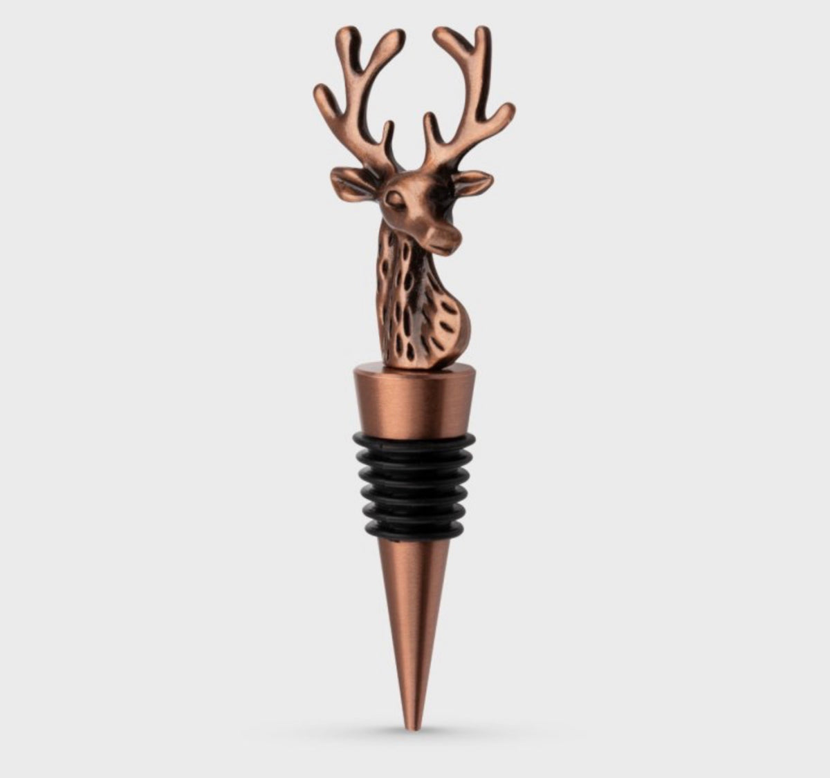 Taylors Eye Witness Taproom Contemporary Stag's Head Bottle Stopper, Copper Coloured