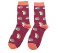 Miss Sparrow Hedgehogs Socks Berry