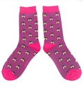 Miss Sparrow Honey Bees Socks Purple