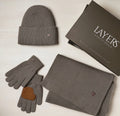 Harvey Makin Layers Hat Gloves and Scarf Gift Set - Grey