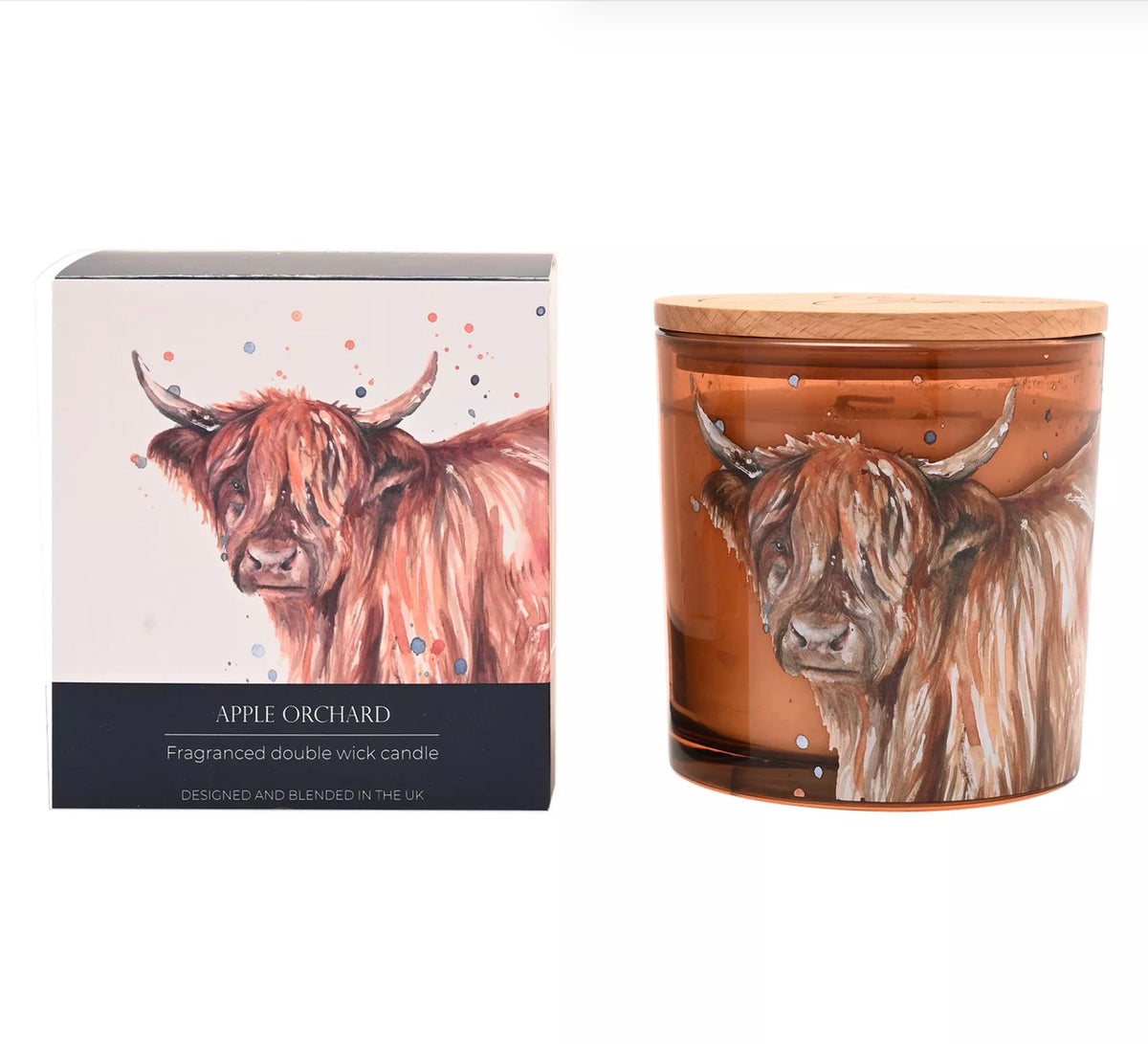 Meg Hawkins 2 Wick Candle Highland Cow Apple Orchard 400g