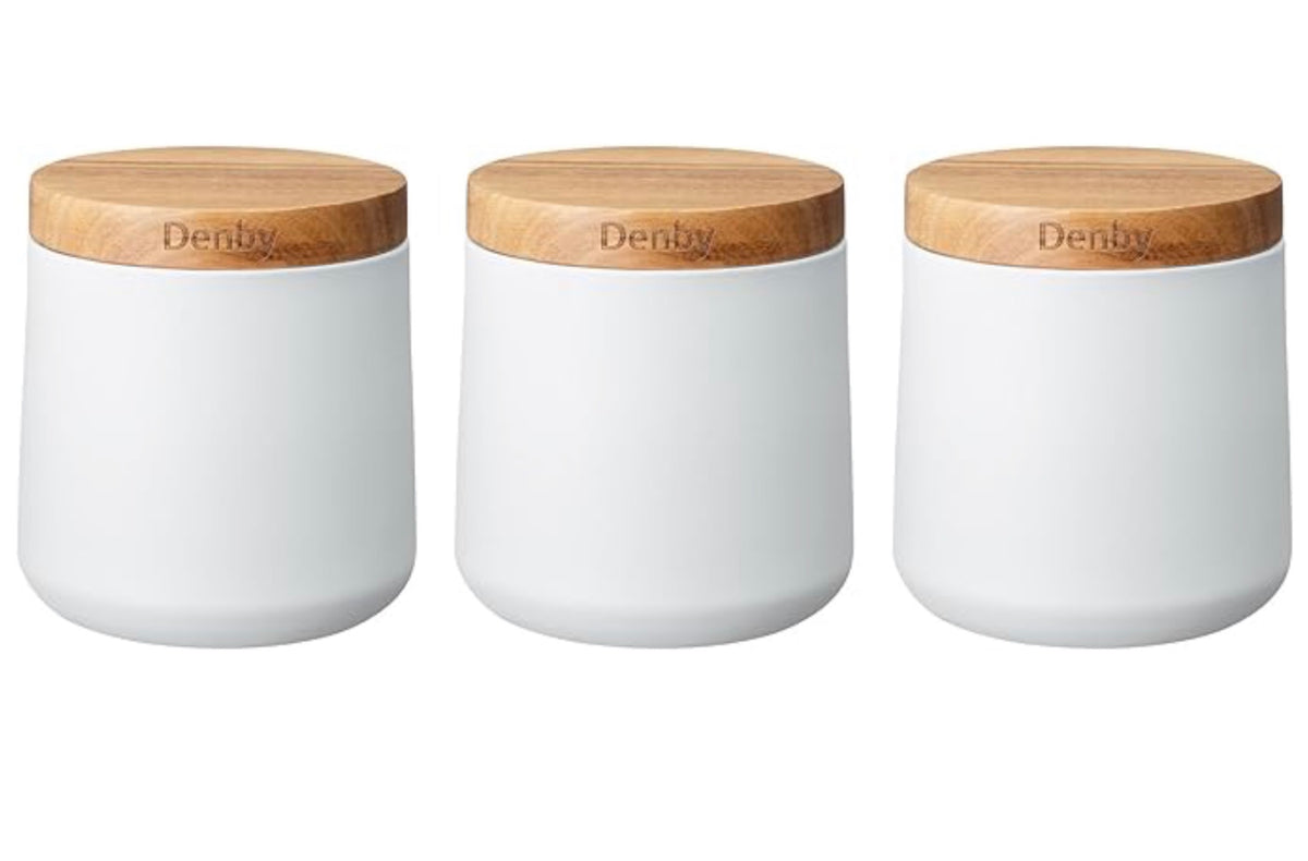 Denby Storage Canisters Set of 3 White