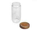 Tala Ribbed Borosilicate Glass Jar with Acacia Lid 990ml