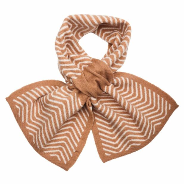 Zelly Pull Through Scarf Herringbone Caramel