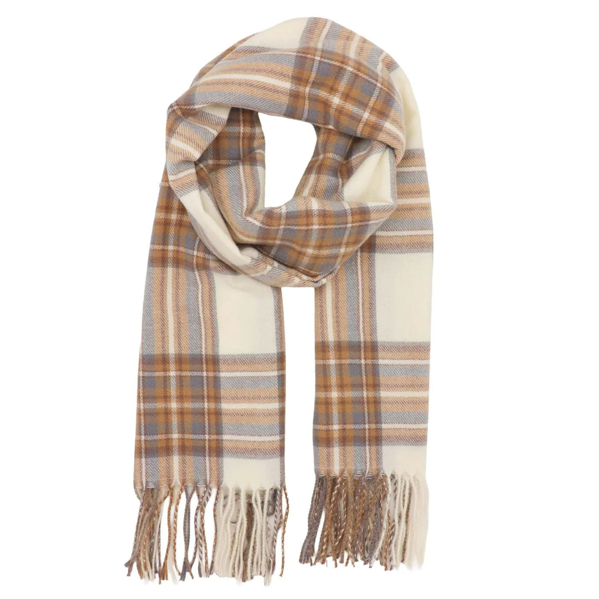 Zelly Scarf Winter Weight Check Cream