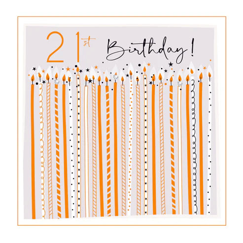 Belly Button Designs 21st Birthday Candles Card