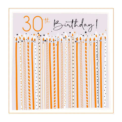 Belly Button Designs 30th Birthday Candles Card