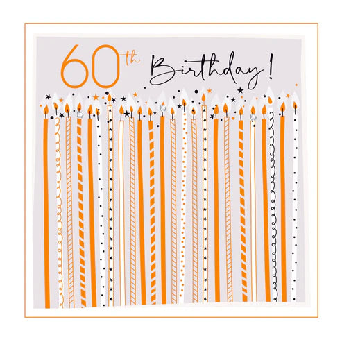Belly Button Designs 60th Birthday Candles Card