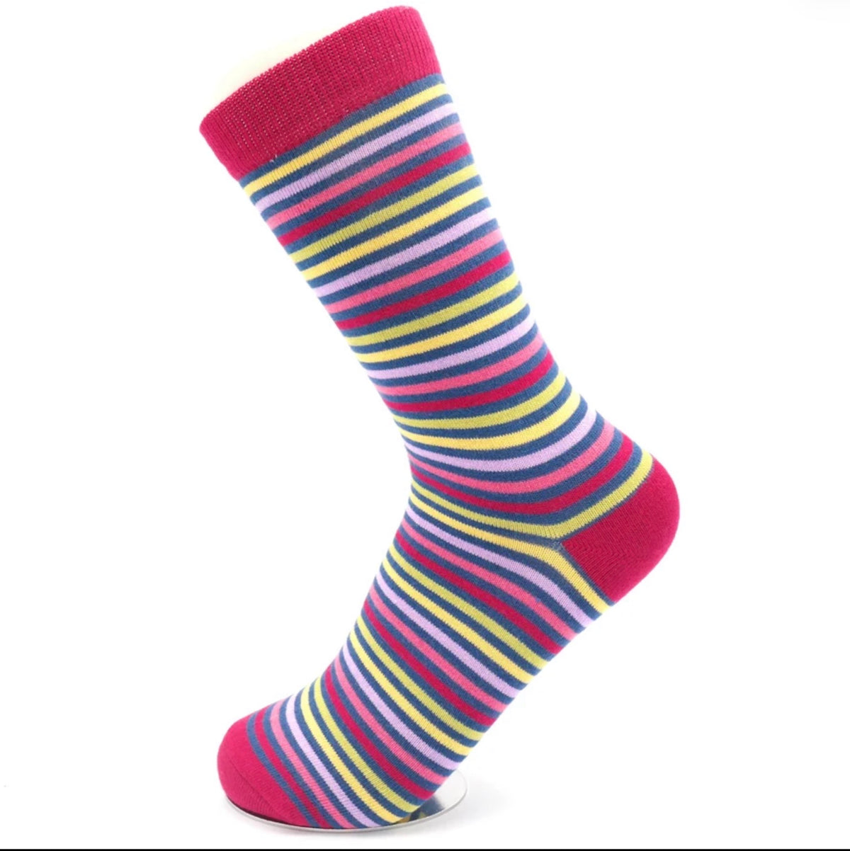 Miss Sparrow Vibrant Stripes Socks Navy