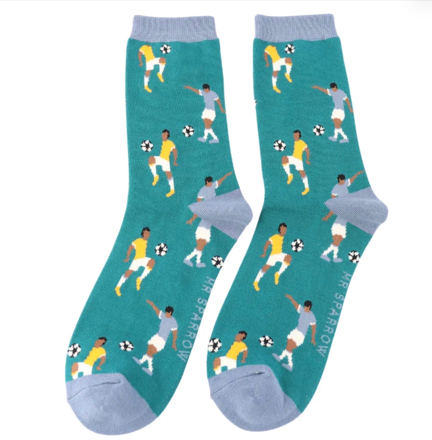 Mr Sparrow Footballers Socks Teal