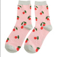 Miss Sparrow Cherries Socks Pale Pink