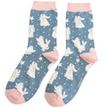 Miss Sparrow Bouncy Bunnies Socks Denim
