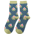 Miss Sparrow Retro Daisies Socks Teal