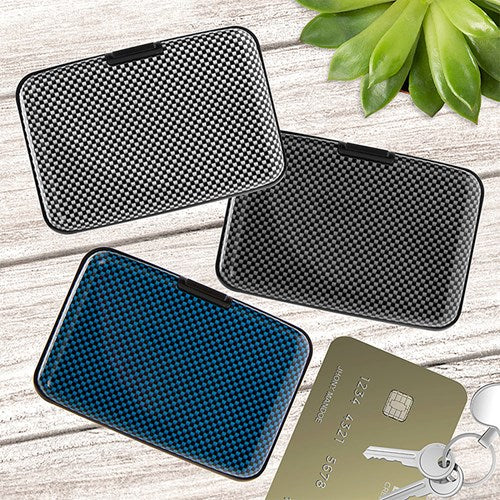Graphite Check Credit Card Holder