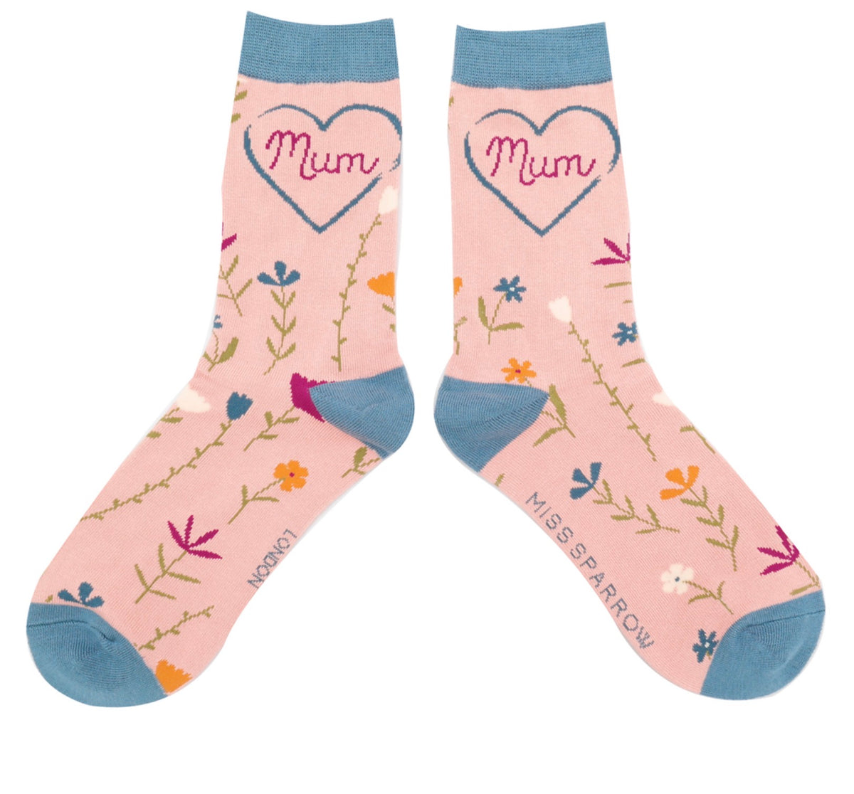 Miss Sparrow Mum Socks Dusky Pink