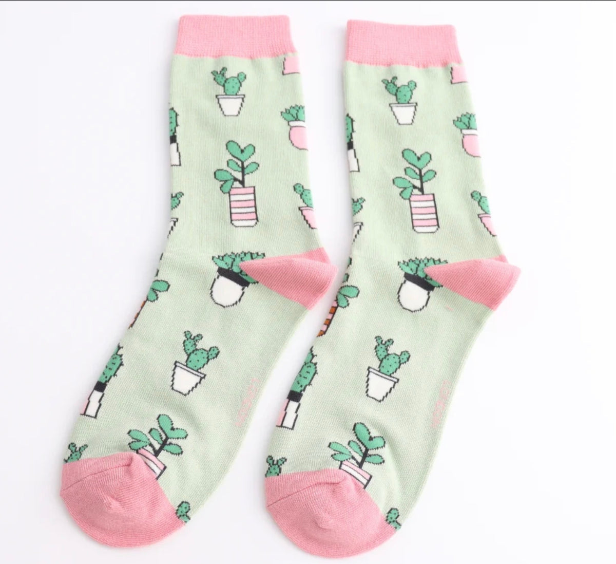 Miss Sparrow Small Succulent Socks Mint
